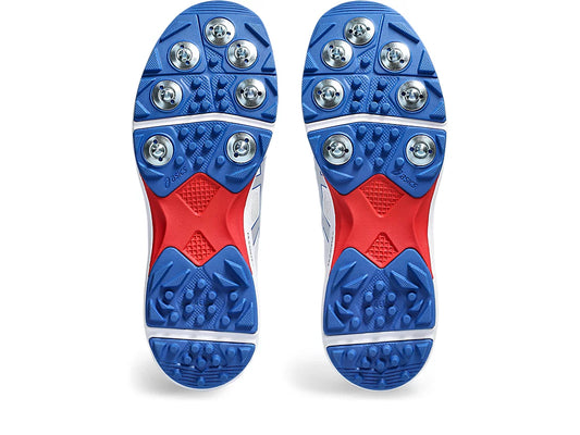 Asics Strike Rate FF Cricket Half Spikes White/Pure Silver