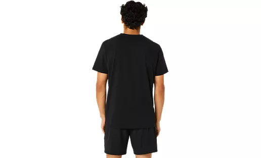 Asics Stripe Logo Graphic Short Sleeved Top Mens