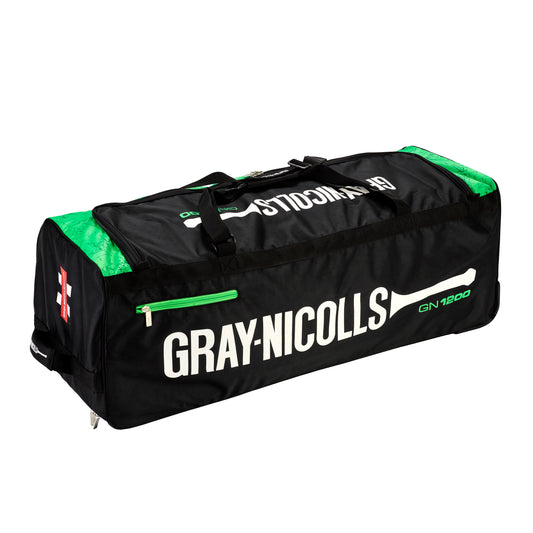 Gray Nicolls GN 1200 Cricket Wheelie Bag Black/Green
