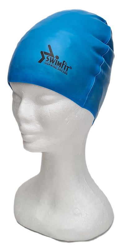 Swimfit Silicone Swimming Cap Junior Sky Blue