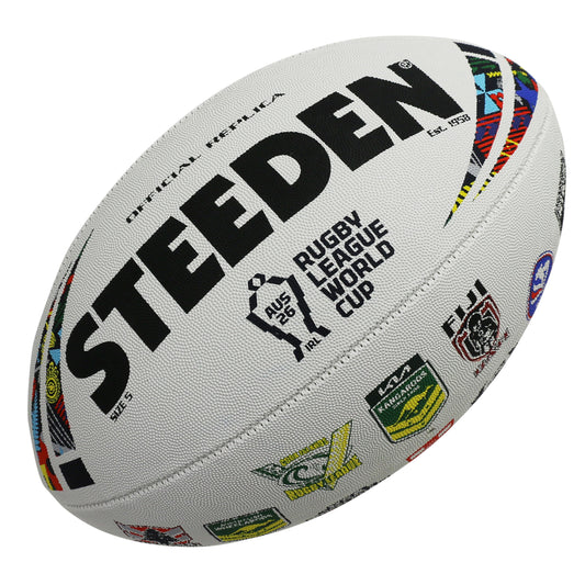 Steeden Rugby League World Cup 2026 All Team Logo Ball