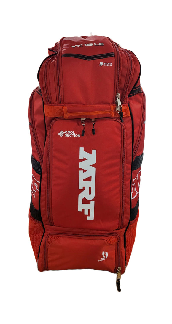 MRF VK 18 LE Wheelie Duffle Cricket Bag (Red)