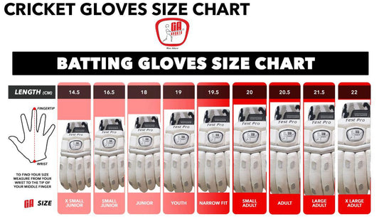GA Savage White Cricket Batting Gloves