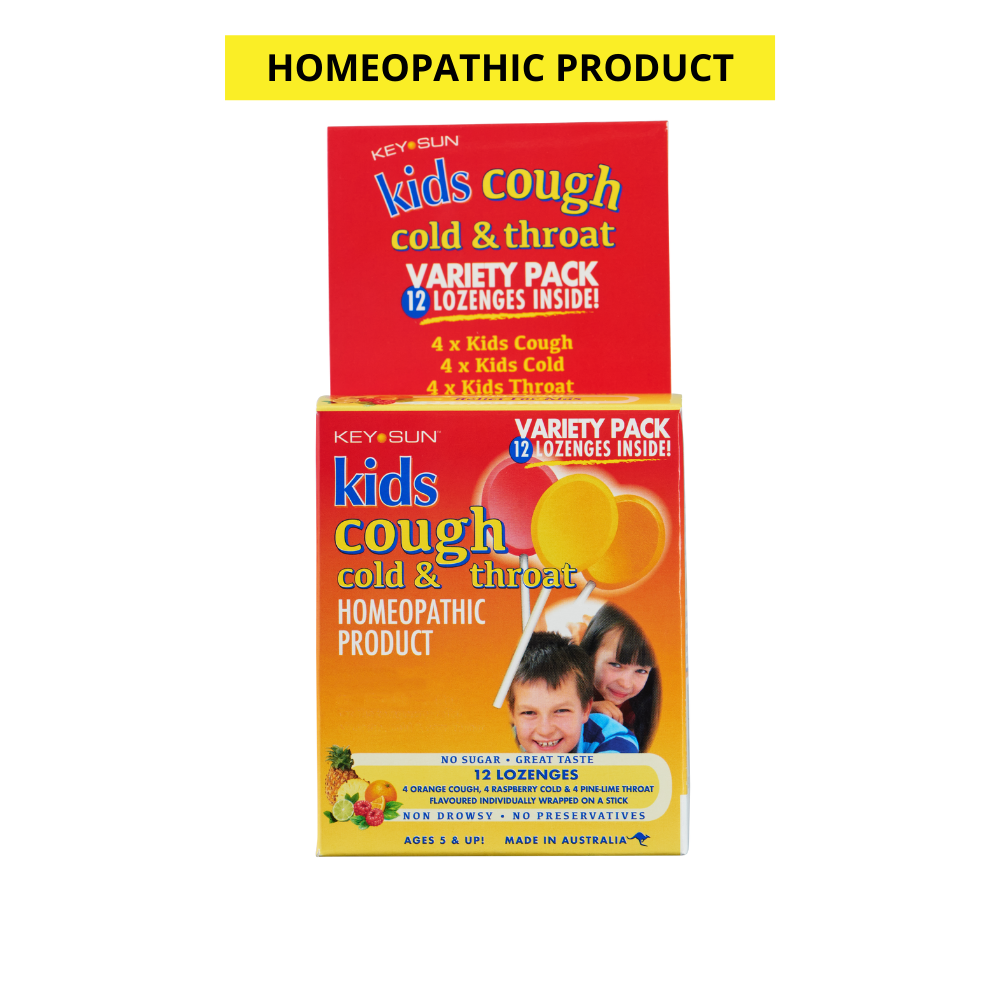 KIDS Cough Cold & Throat 3 Flavour Variety Pack 12s