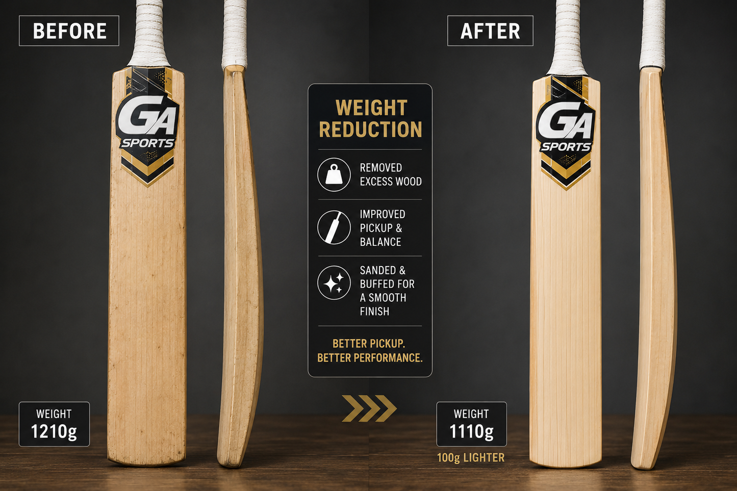 Bat Weight Reduction