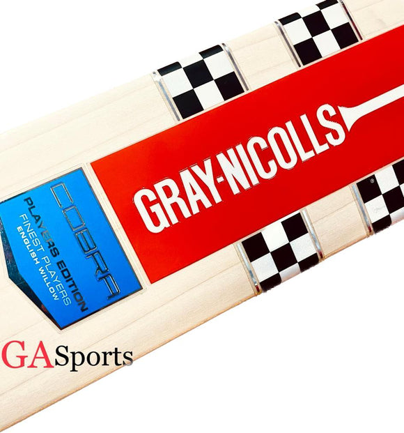 Gray Nicolls Cobra Players Edition Short Handle English Willow Cricket Bat