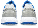 Asics 350 Not Out Cricket Full Spikes White/Tuna Blue