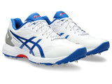 Asics 350 Not Out Cricket Full Spikes White/Tuna Blue