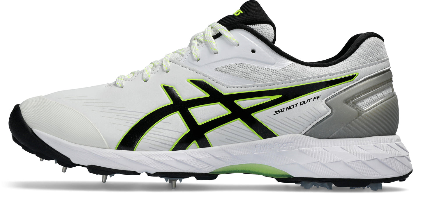 Asics 350 Not Out FF Cricket Spikes Shoe White/Black