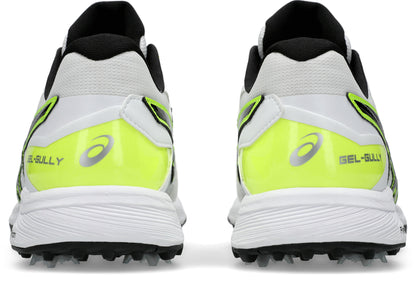 Asics Gel Gully 7 Full Spikes Cricket Spikes White/Safety Yellow