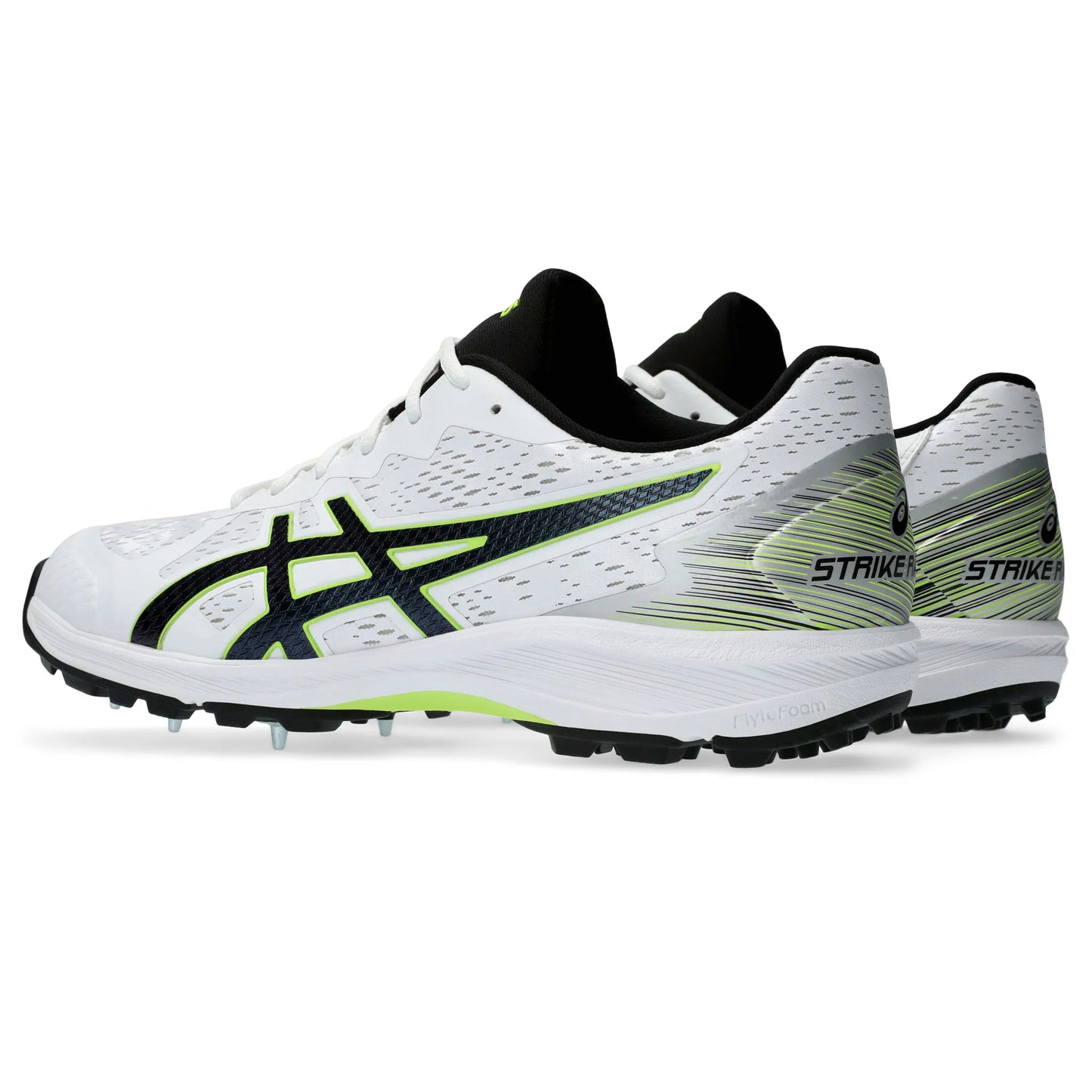 Asics Strike Rate FF Cricket Spikes White/Black