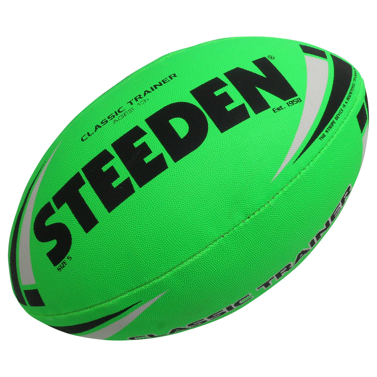 Springbok Rugby Ball Stripes Steeden Classic Trainer Rugby League Ball New 2026 – GA Sports Australia