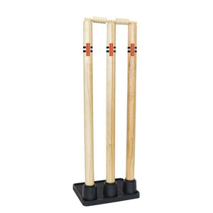 Gray Nicolls Wooden Cricket Stumps with Heavy Rubber Base