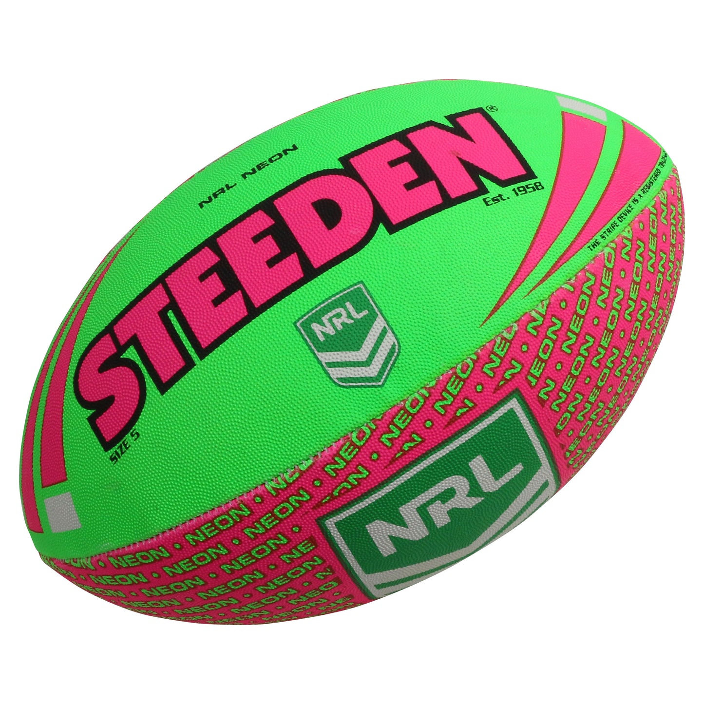 Steeden NRL Neon Supporter Ball Size 5
