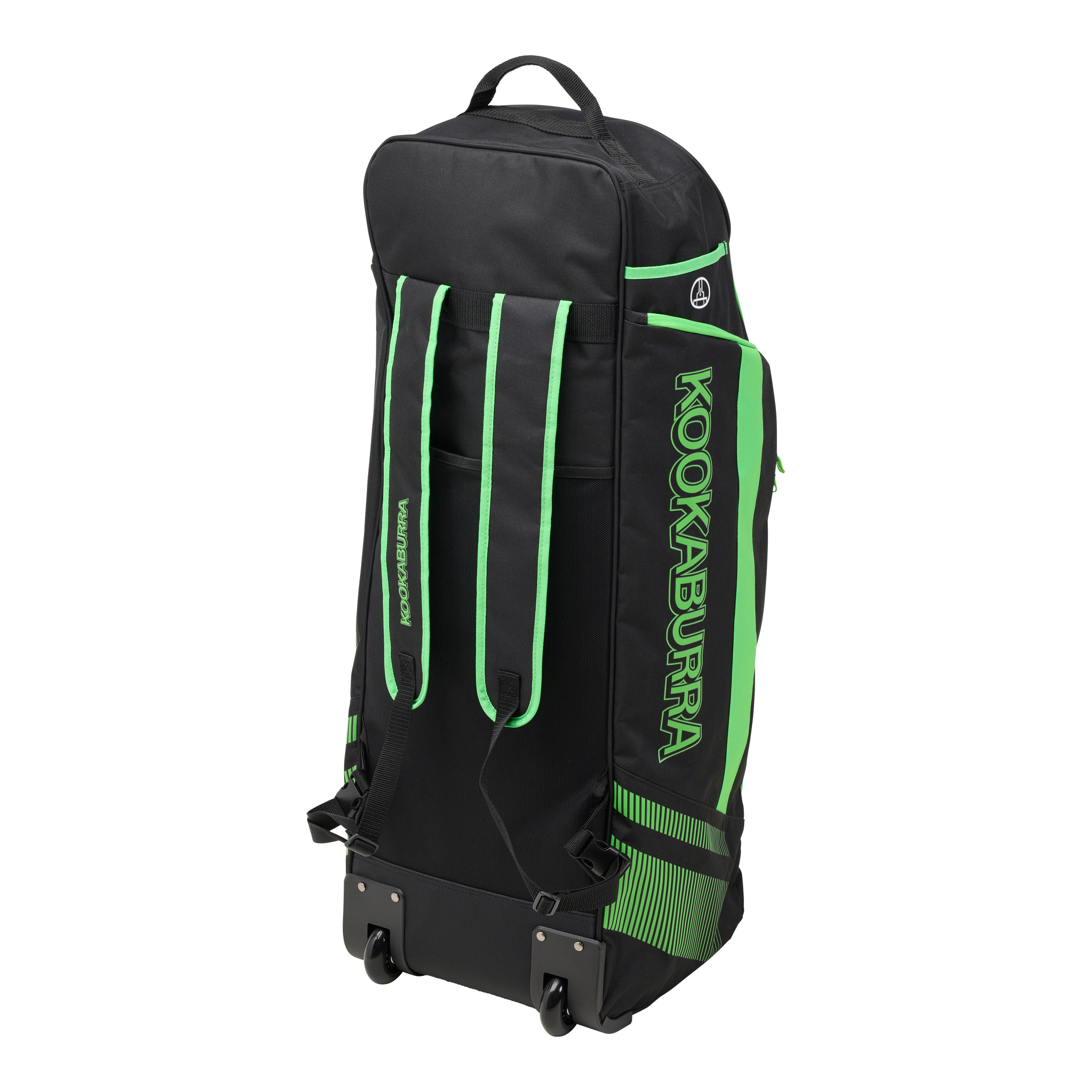 Kookaburra Pro D2000 Duffle Bag 2023 - Cricket Sports Bag With Bat & Pad Pockets (Black/Green)