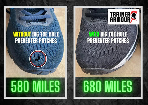 Shoe Big Toe Hole Preventer White