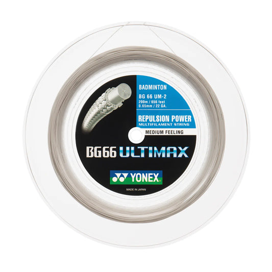 Yonex BG Aero Sonic Badminton String 200m Coil White