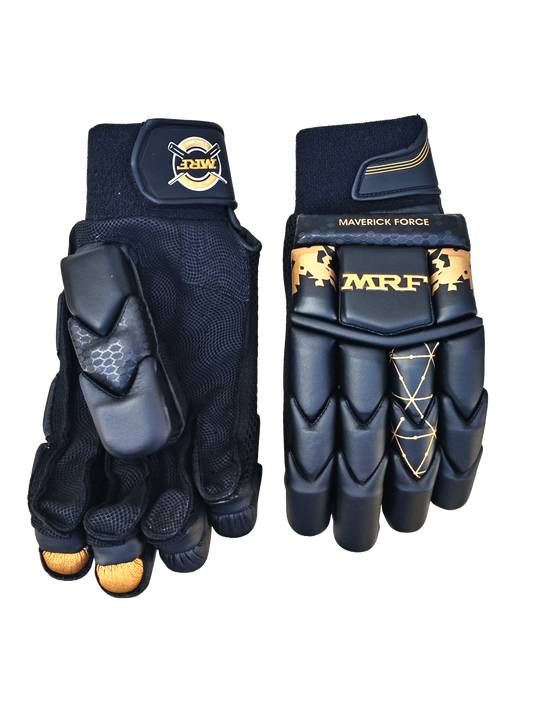 MRF Maverick Force Black Cricket Batting Gloves