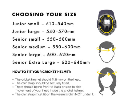 Masuri Cline Steel Senior Cricket Helmet with Neck Guard New 2026