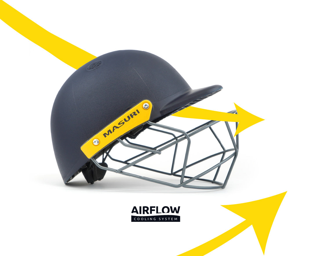 Masuri Cline Steel Junior Cricket Helmet with Neck Guard New 2026