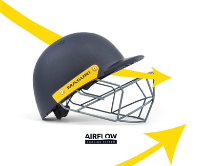 Masuri Cline Steel Junior Cricket Helmet with Neck Guard New 2026