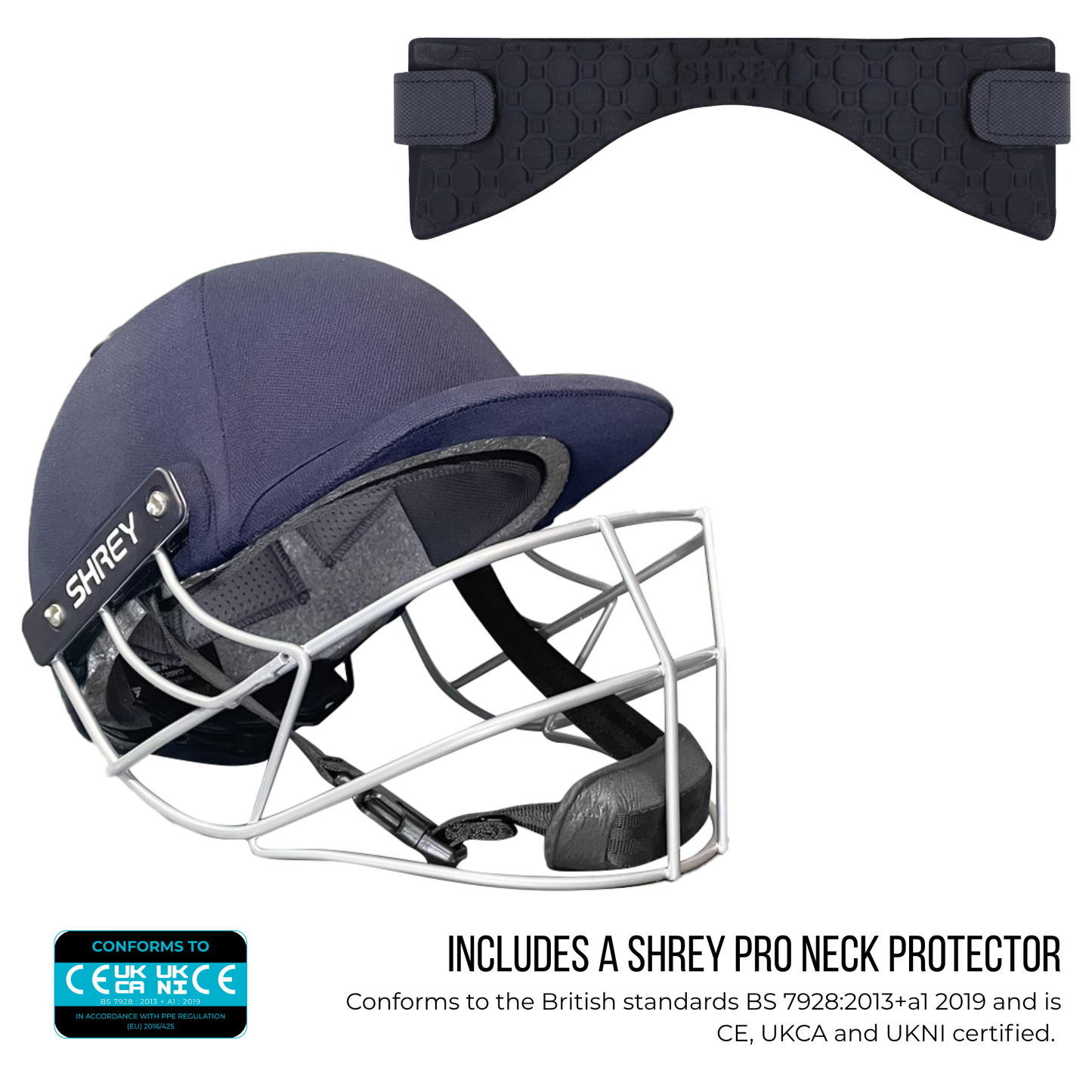Shrey Classic 2.0 Cricket Helmet Black with Neck Guard