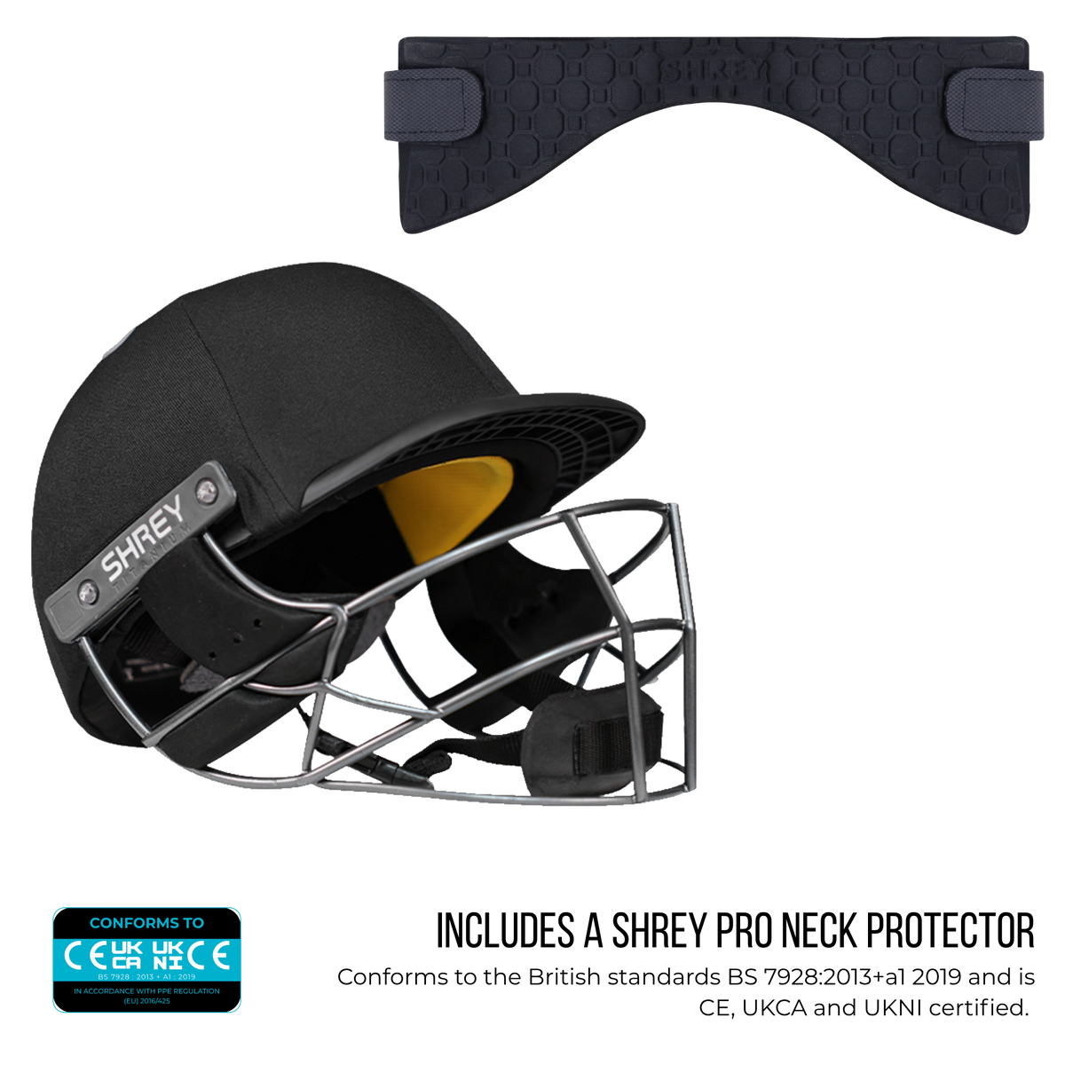 Shrey Elite Pro Titanium Grill Cricket Helmet with Neck Guard