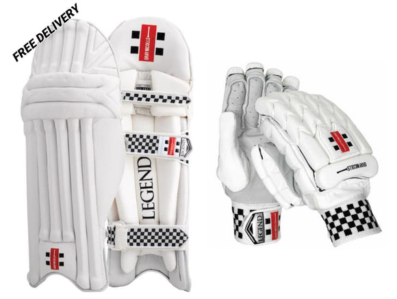 Gray Nicolls Legend Cricket Pads and Gloves Combo