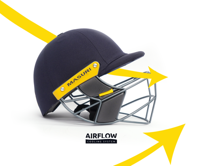 Masuri E Line Titanium Senior Cricket Helmet with Neck Guard New 2026