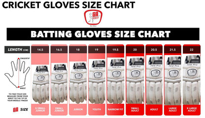 GA Savage White Cricket Batting Gloves