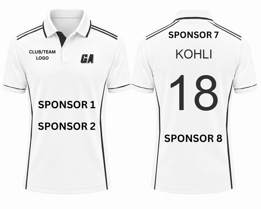 White Playing Shirt (Order Min 11)