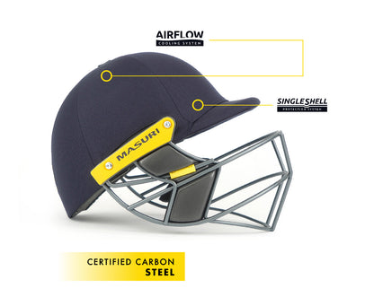 Masuri Tline Steel Senior Cricket Helmet with Neck Guard New 2026