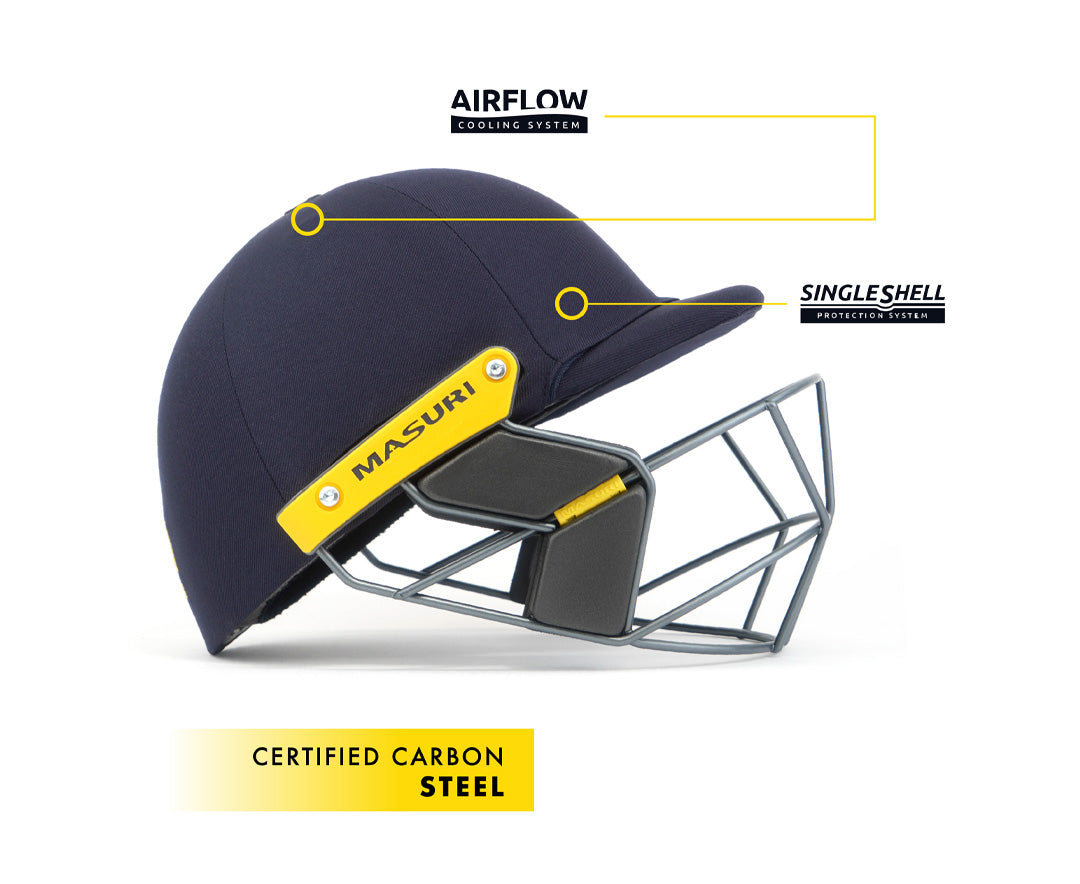 Masuri TLine Steel Junior Cricket Helmet with Neck Guard New 2026