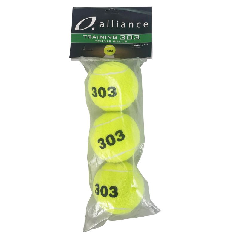 ALLIANCE TRAINING 303 TENNIS BALLS PACK OF 3 - YELLOW