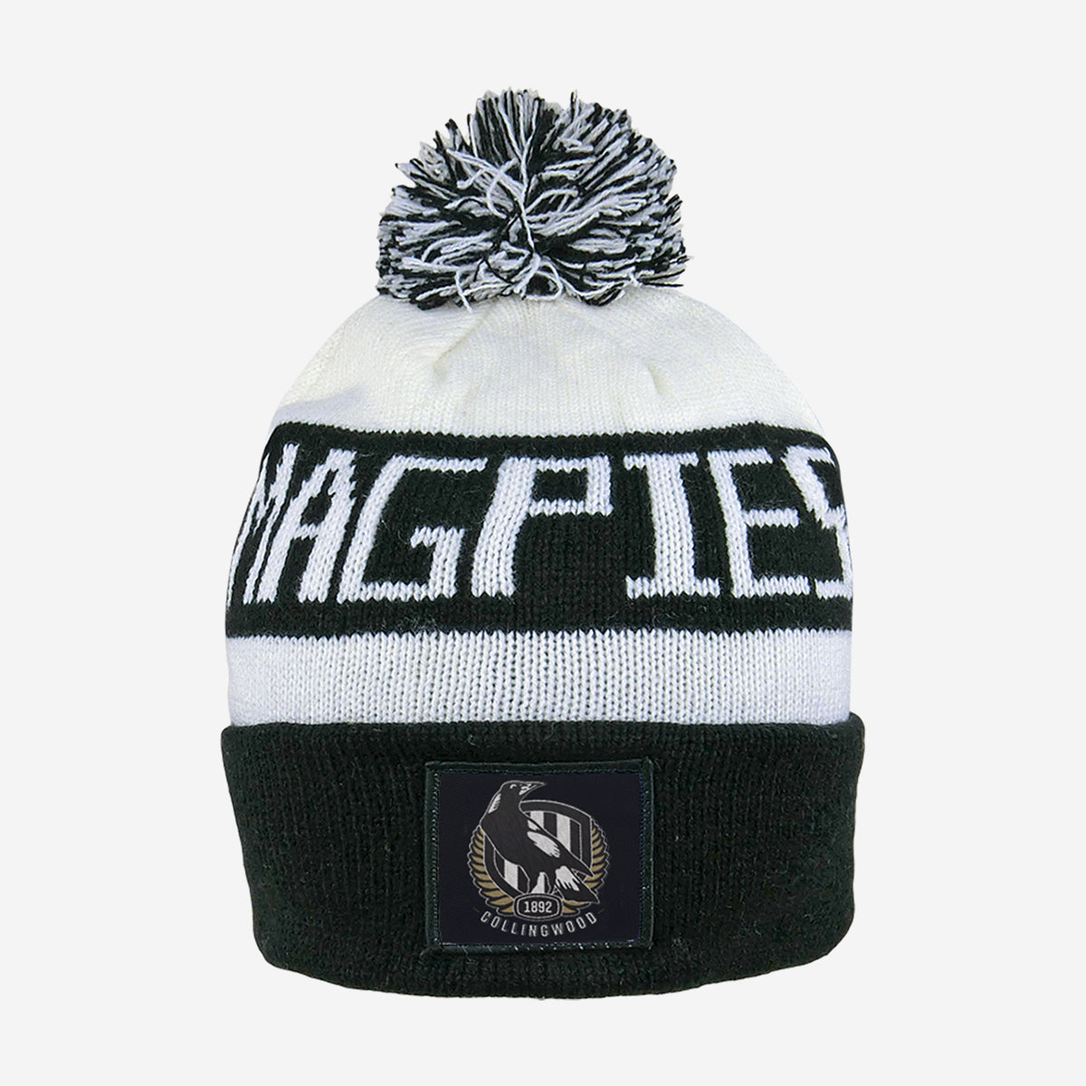 COLLINGWOOD MAGPIES AFL BAR BEANIE