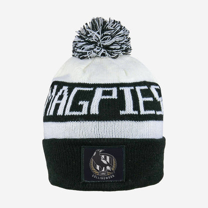 COLLINGWOOD MAGPIES AFL BAR BEANIE