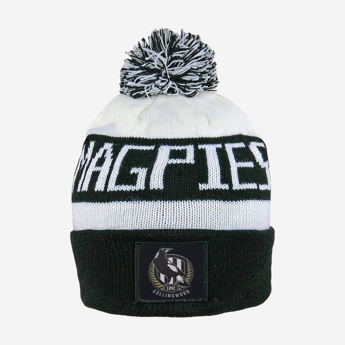 COLLINGWOOD MAGPIES AFL BAR BEANIE