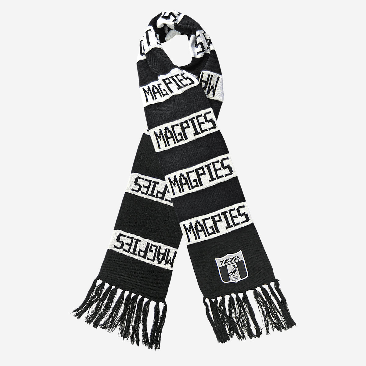 COLLINGWOOD MAGPIES AFL HERITAGE BAR SCARF