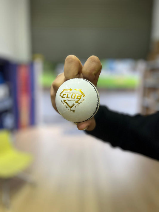 GA Club (4-Piece) 156g grams Cricket Ball (White or Red)