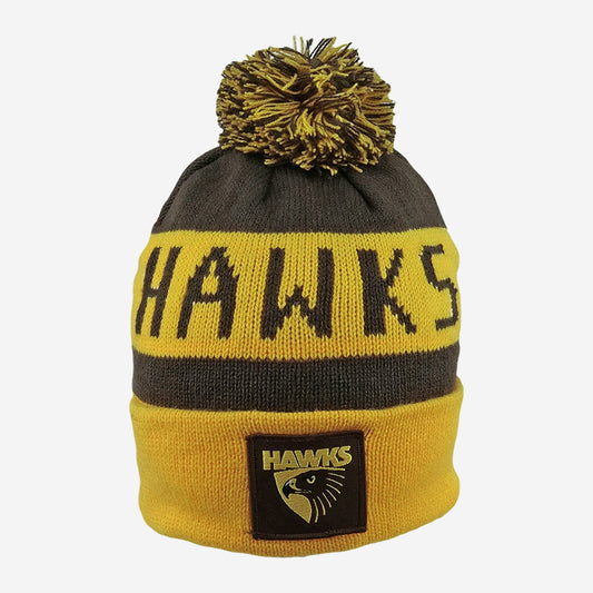 HAWTHORN HAWKS AFL BAR BEANIE