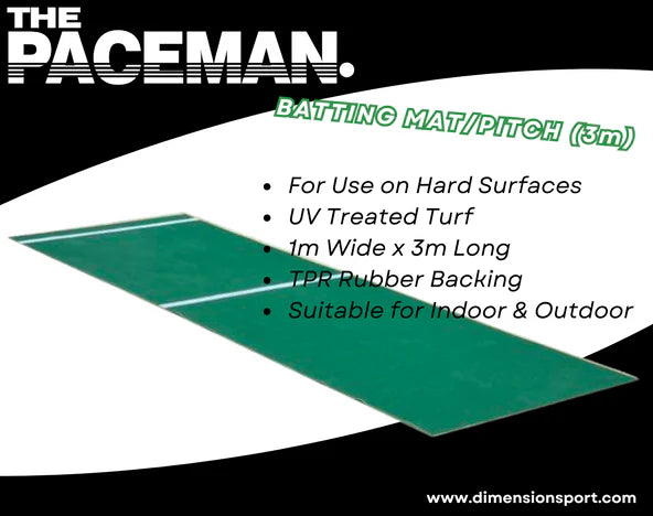 Paceman Batting Cricket Mat/Pitch (3m)