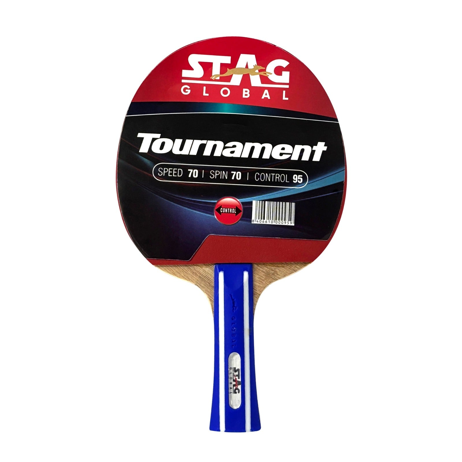STAG Tournament Table Tennis Racquet Speed 70, Spin 70, Control 95 – GA ...