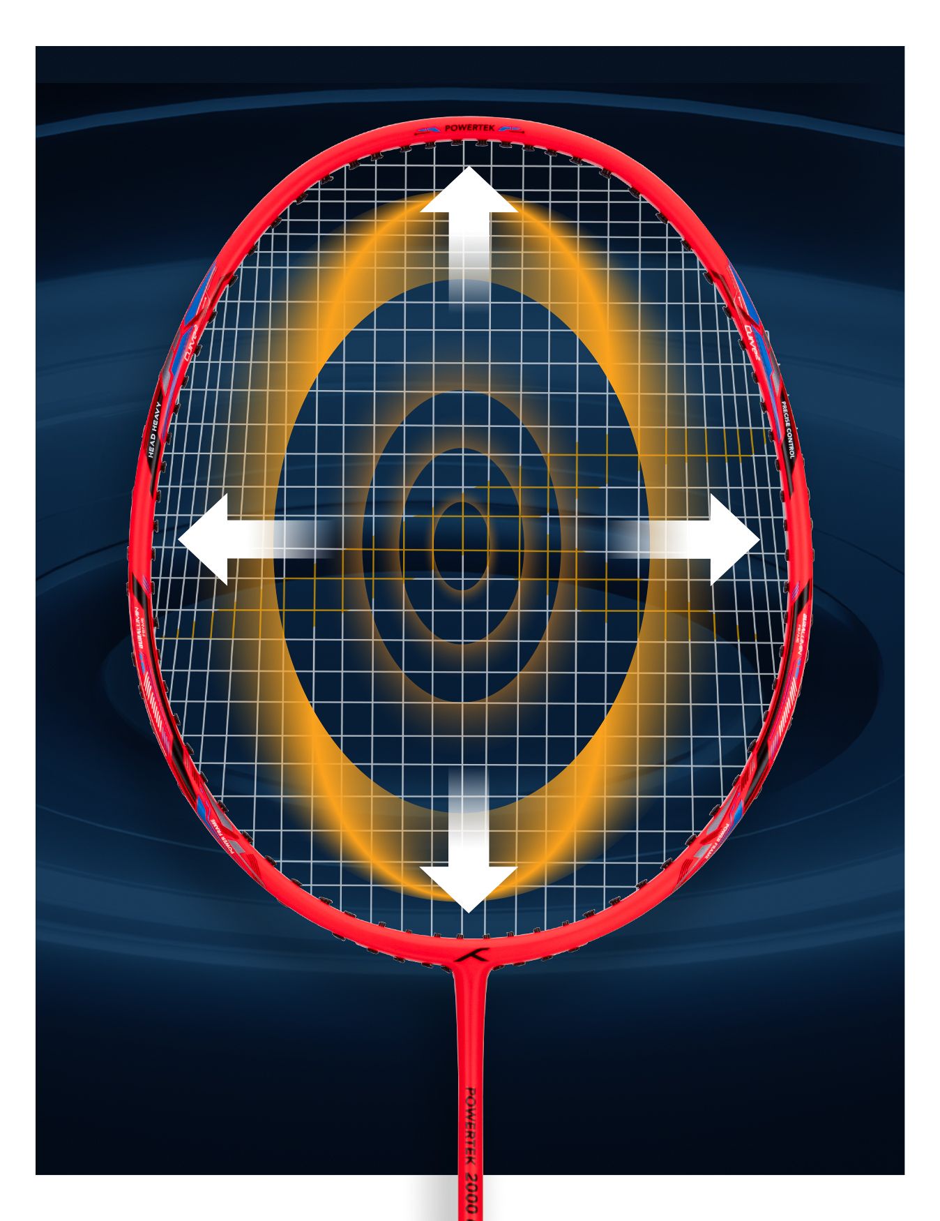 Powertek 2000 Pro Badminton Racquet Strung