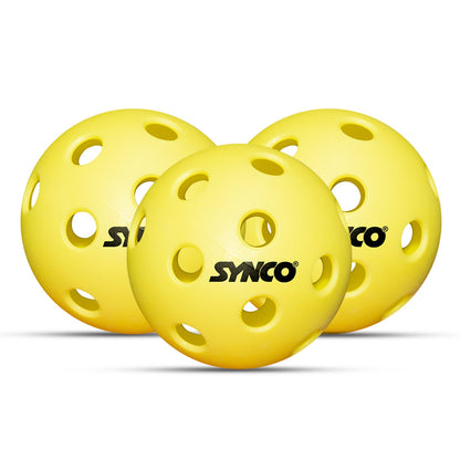 Synco Pickleball Ball S26 High Performance Indoor Pickleball Set of 3