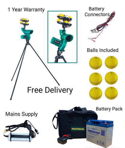 Paceman 176 XT Cricket Bowling Machine Bundle