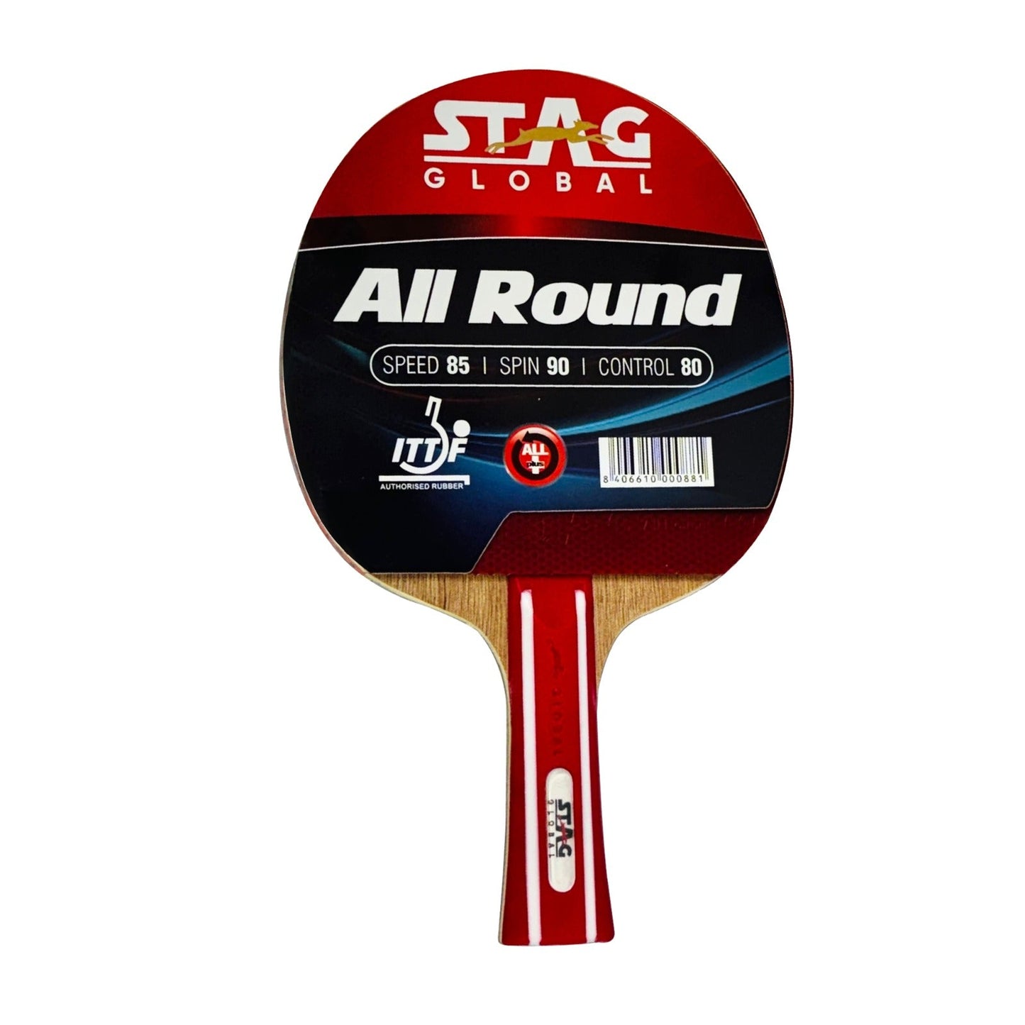 Stag All Round Table Tennis Racket 174g Lightweight Paddle for Control & Spin