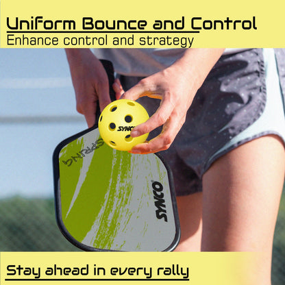 Synco Pickleball Ball S26 High Performance Indoor Pickleball Set of 3