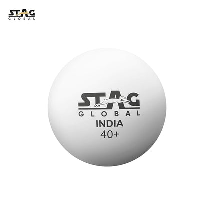 STAG Seam Plastic Table Tennis Ball White One Dozen