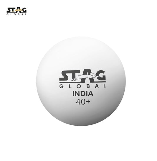 STAG Seam Plastic Table Tennis Ball White One Dozen