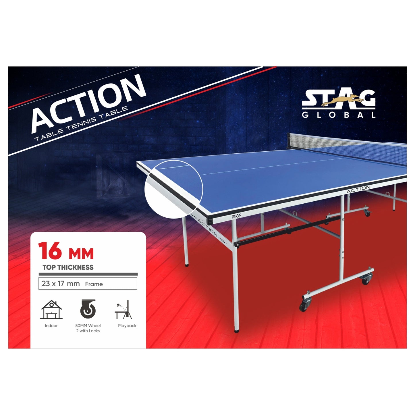 STAG Global Table Tennis Action Table